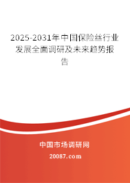 2025-2031年中国保险丝行业发展全面调研及未来趋势报告