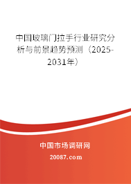 中国玻璃门拉手行业研究分析与前景趋势预测（2025-2031年）