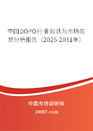 中国DOPO行业现状与市场前景分析报告（2025-2031年）