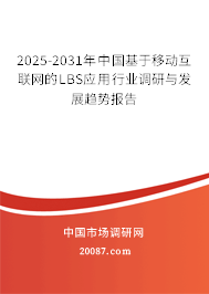 2025-2031年中国基于移动互联网的LBS应用行业调研与发展趋势报告