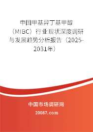 中国甲基异丁基甲醇（MIBC）行业现状深度调研与发展趋势分析报告（2025-2031年）