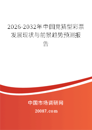 2026-2032年中国竞猜型彩票发展现状与前景趋势预测报告