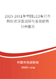 2025-2031年中国LED车灯市场现状深度调研与发展趋势分析报告