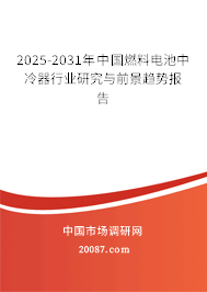 2025-2031年中国燃料电池中冷器行业研究与前景趋势报告