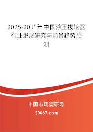 2025-2031年中国液压拔轮器行业发展研究与前景趋势预测