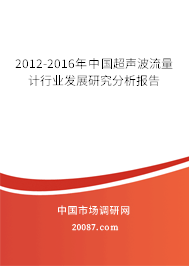 2012-2016年中国超声波流量计行业发展研究分析报告