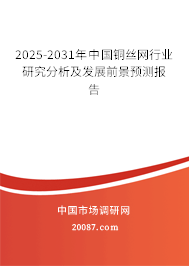 2025-2031年中国铜丝网行业研究分析及发展前景预测报告