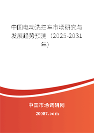 中国电动洗扫车市场研究与发展趋势预测（2025-2031年）