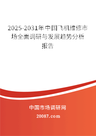 2025-2031年中国飞机维修市场全面调研与发展趋势分析报告 2025-2031年中国飞机维修市场全面调研与发展趋势分析报告