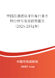 中国高速磁悬浮列车行业市场分析与发展趋势报告（2025-2031年）