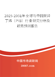 2025-2031年全球与中国聚异丁烯（PIB）行业研究分析及趋势预测报告