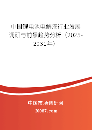 中国锂电池电解液行业发展调研与前景趋势分析（2024-2030年）