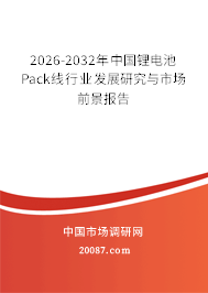 2026-2032年中国锂电池Pack线行业发展研究与市场前景报告