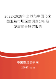 2022-2028年全球与中国马来酰亚胺市场深度调查分析及发展前景研究报告 2022-2028年全球与中国马来酰亚胺市场深度调查分析及发展前景研究报告