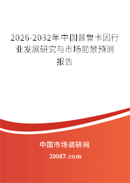 2026-2032年中国普鲁卡因行业发展研究与市场前景预测报告