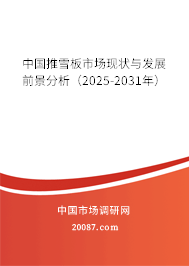 中国推雪板市场现状与发展前景分析（2025-2031年）