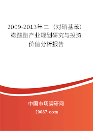 2009-2013年二(对硝基苯)碳酸酯产业规划研究与投资价值分析报告 2009-2013年二(对硝基苯)碳酸酯产业规划研究与投资价值分析报告