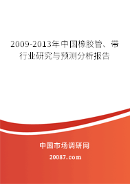 2009-2013年中国橡胶管、带行业研究与预测分析报告
