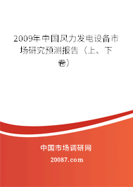 2009年中国风力发电设备市场研究预测报告(上、下卷) 2009年中国风力发电设备市场研究预测报告(上、下卷)