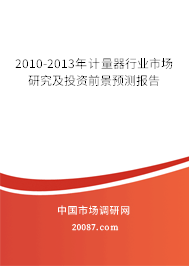2010-2013年计量器行业市场研究及投资前景预测报告