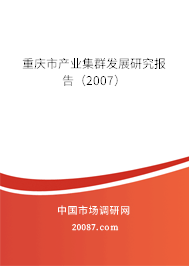 重庆市产业集群发展研究报告(2007) 重庆市产业集群发展研究报告(2007)