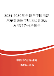 2024-2030年全球与中国电动汽车变速器市场现状调研及发展趋势分析报告