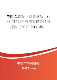 中国IC载板（封装基板）行业市场分析与前景趋势预测报告（2025-2031年）