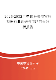 2026-2032年中国开关电容转换器行业调研与市场前景分析报告