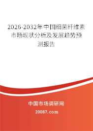 2026-2032年中国细菌纤维素市场现状分析及发展趋势预测报告