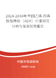 2024-2030年中国乙烯-丙烯酸酯橡胶(AEM)行业研究分析与发展前景报告 2024-2030年中国乙烯-丙烯酸酯橡胶(AEM)行业研究分析与发展前景报告