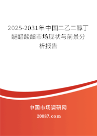 2025-2031年中国二乙二醇丁醚醋酸酯市场现状与前景分析报告