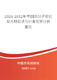 2026-2032年中国高分子密封胶市场现状与行业前景分析报告