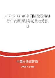 2025-2031年中国核级压缩机行业发展调研与前景趋势预测