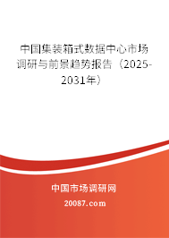 中国集装箱式数据中心市场调研与前景趋势报告（2025-2031年）