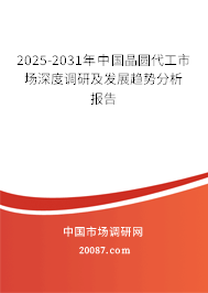 2025-2031年中国晶圆代工市场深度调研及发展趋势分析报告 2025-2031年中国晶圆代工市场深度调研及发展趋势分析报告