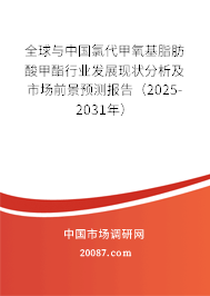 全球与中国氯代甲氧基脂肪酸甲酯行业发展现状分析及市场前景预测报告（2025-2031年）