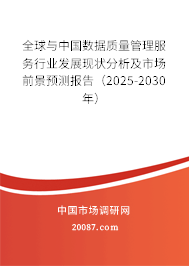 全球与中国数据质量管理服务行业发展现状分析及市场前景预测报告（2025-2030年）