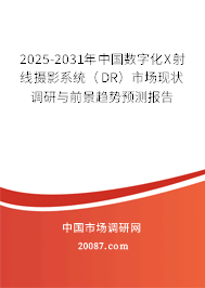 2025-2031年中国数字化X射线摄影系统（DR）市场现状调研与前景趋势预测报告