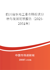 四川省水电工业市场现状分析与发展前景报告(2025-2031年) 四川省水电工业市场现状分析与发展前景报告(2025-2031年)