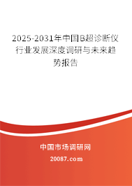 2025-2031年中国B超诊断仪行业发展深度调研与未来趋势报告