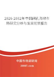 2026-2032年中国闭孔海绵市场研究分析与发展前景报告 2026-2032年中国闭孔海绵市场研究分析与发展前景报告