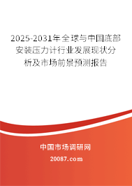 2025-2031年全球与中国底部安装压力计行业发展现状分析及市场前景预测报告 2025-2031年全球与中国底部安装压力计行业发展现状分析及市场前景预测报告