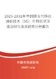 2025-2031年中国第五代移动通信技术（5G）市场现状深度调研与发展趋势分析报告