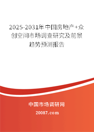 2025-2031年中国房地产+众创空间市场调查研究及前景趋势预测报告