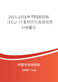 2025-2031年中国覆铜板（CCL）行业研究与发展前景分析报告