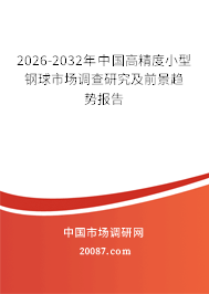 2026-2032年中国高精度小型钢球市场调查研究及前景趋势报告