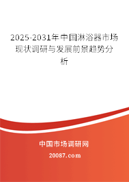 2025-2031年中国淋浴器市场现状调研与发展前景趋势分析