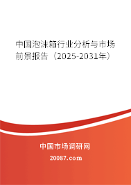 中国泡沫箱行业分析与市场前景报告（2024-2030年）