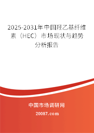 2025-2031年中国羟乙基纤维素(HEC)市场现状与趋势分析报告 2025-2031年中国羟乙基纤维素(HEC)市场现状与趋势分析报告