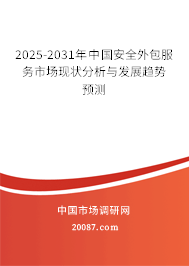 2025-2031年中国安全外包服务市场现状分析与发展趋势预测
